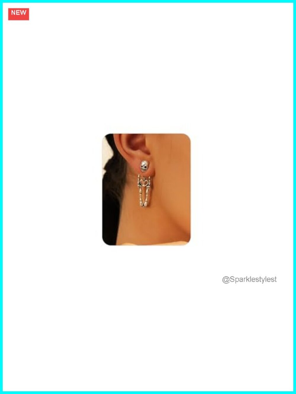 Punk Skull Dangle Earrings Alloy Halloween Party Jewelry Gift